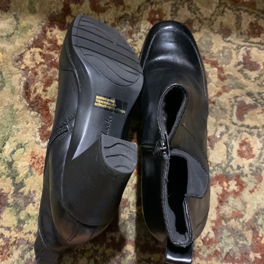 Clarks black ankle boots size 10m